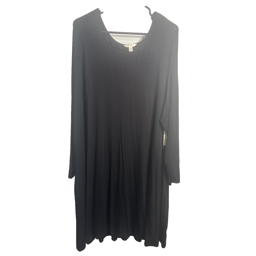 terra‎ & sky womens black dress long sleeve plus size 3X XXXL 24w 26w